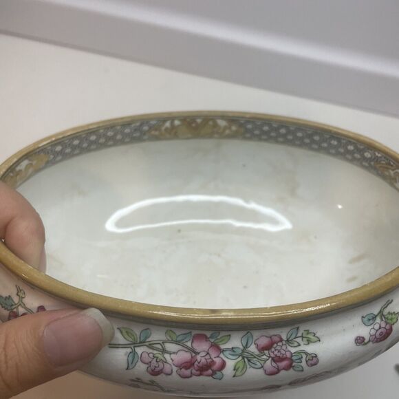 Antique MINTON INDIAN TREE Small Tureen or Sugar Server - Picture 8 of 12